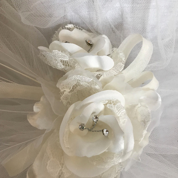 Wedding Hat with Birdcage Veil main image 5